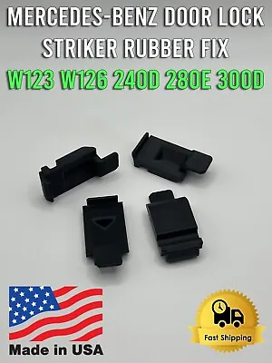 Mercedes Door Lock Striker Rubber Fix 4 Pieces (Fits: W123 W126 240D 280E 300D) • $19.99