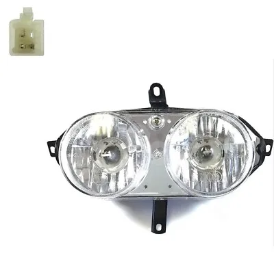 3 WIRES DUAL HEAD LIGHT FOR Scooter GY6 MOPED LT17 • $34.95