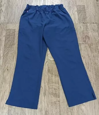 Med Couture Scrub Pants Stretch Women's Size Large Blue • $10