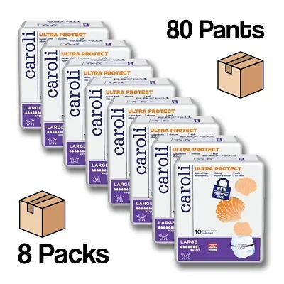 £48.95 • Buy Adult Nappies Incontinence Pull Up Pants Caroli Unisex 8 Packs Of 10 - LARGE