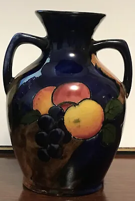  H & K Tunstall Hand Painted Two Handle Vase English Fruit Pattern  • $21.79