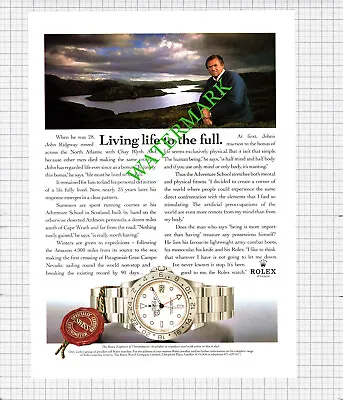 John Ridgway Sailor Chay Blyth Rolex Advert - 1991  Cutting • £8.75