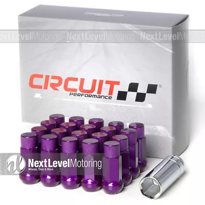 Circuit CP50 Long Closed End Lug Nuts 12x1.5 Purple Fits Mazda Mitsubishi Scion • $36.99