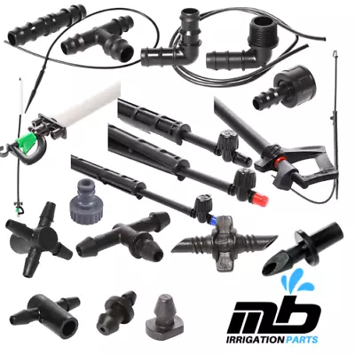 Garden & Micro Irrigation Watering System Connectors 13mm Or 4mm DIY -Multi Item • £1.90