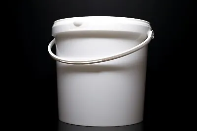 10 Litre Plastic Round Bucket With Lid 272(D)x256(H)mm @Next Day Delivery ! • £6.99