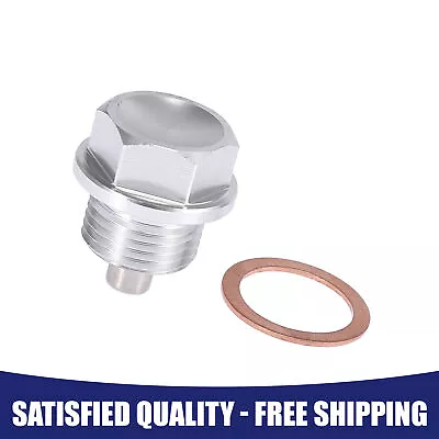 M18 X 1.5 Magnetic Oil Drain Plug Sump Drain Nut Silver Tone Universal Item Of 1 • $8.49