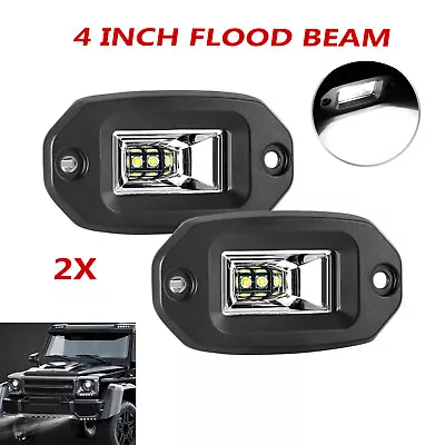 4 Inch Flush Mount LED Work Light Bar Flood 12V24V Backup Reverse Front Bumper • $37.95