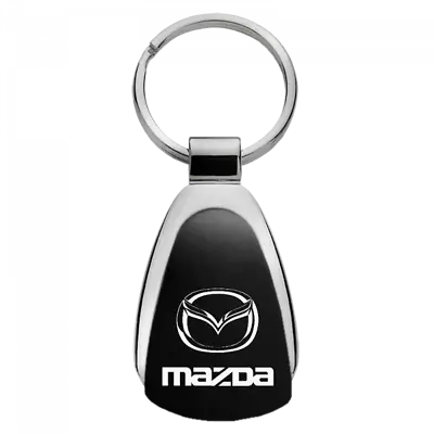 Mazda Black Teardrop Authentic Logo Key Fob Ring Officially Licensed • $15.95