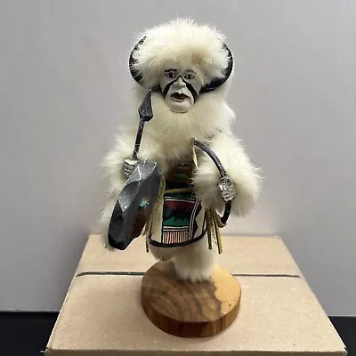 Native American White Buffalo Warrior Kachina Doll Signed & Numbered • $74.99