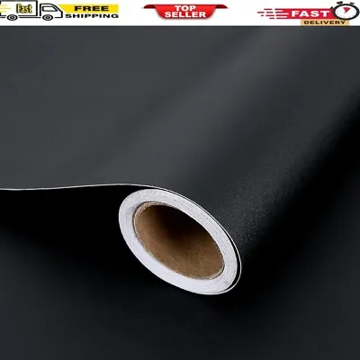 17″X120″ Black Peel And Stick Wallpaper Matte Contact Paper Self-Adhesive... • $11.29