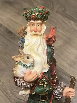 Lenox 1998 The WOODLAND SANTA Pencil Santa Christmas Animals Woodsy Bunny Birds • $25