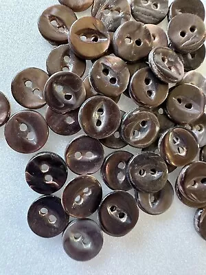 (50) Vintage Small Taupe Mother Of Pearl Buttons • $6.50