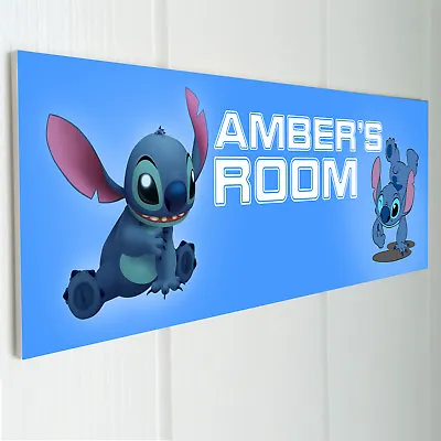 LILO & STITCH Personalised Door Sign Plaque Kids Bedroom Gift Bedroom Any Name • £6.55