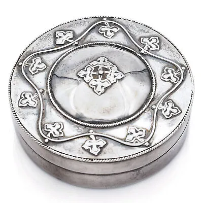 Liberty And Co. Birmingham Sterling Silver Round Trinket Jewelry Box • £481.09