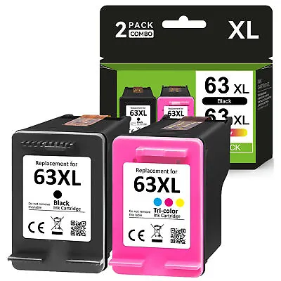 63XL Ink Cartridge For HP 63 OfficeJet 3830 4650 4655 5255 ENVY 4512 4516 4520 • $15.79