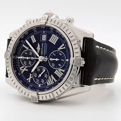 Breitling Crosswind Chronograph Black Dial Stainless Steel 43MM Automatic A13355 • $2950