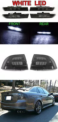 $154.95 • Buy 6PCS COMBO Black Smoke Tail Light + White LED Side Marker For 2004-2008 Acura TL