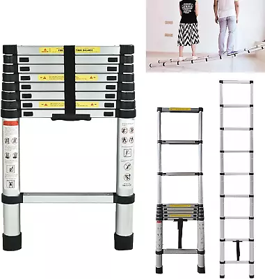 8.5FT/2.6M Telescoping Ladder Multi Purpose Aluminum Telescopic Extension Ladder • $90.94