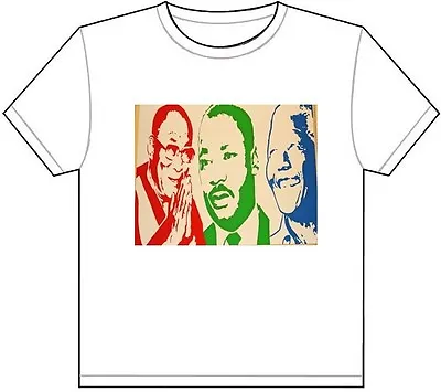 Dalai Lama Martin Luther King Nelson Mandela T-shirt Tee Picture Photo T16 • $21.99