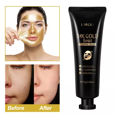 24k Gold Collagen Peel Off Mask For Anti-Wrinkle Anti-Acne & Anti-Toxin 50g • £6.89