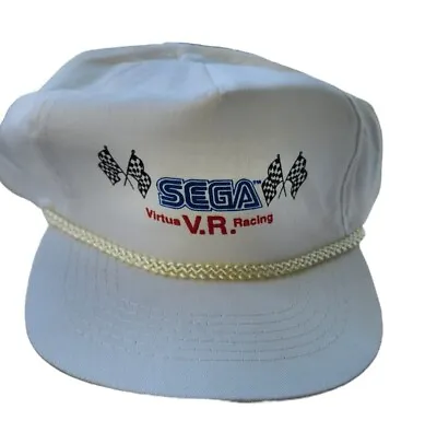 Vintage 1990s Sega Genesis Virtua Racing V. R. White Strapback Hat • $29.95