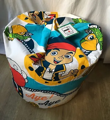 Character World Disney Jake And The Neverland Pirates Blue White Kids Bean Bag • £29.99