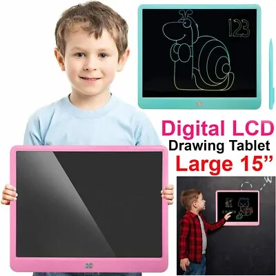 £24.99 • Buy 15 Inch Digital LCD Electronic Writing Pad Tablet Drawing Doodle Board Kid UK