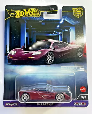 HOT WHEELS Premium  2024 CAR CULTURE EXOTIC ENVY MCLAREN F1 #5/5 • $14.99