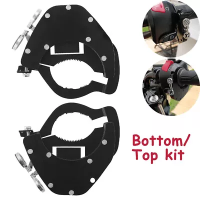 Motorcycle Top Bottom Cruise Control Throttle Lock Assist Universal Kit Black UK • £15.26