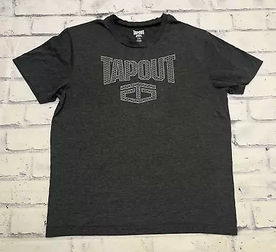 Tapout Shirt Large Gray Short Sleeve MMA Mixed Martial Arts UFC Cage Fighting • $20.67