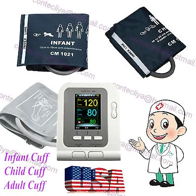 US Digital Blood Pressure MonitorNIBPAdult+Child+Pediatric+SWSphygmomanometer • $64.99