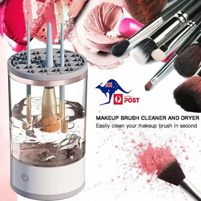 Electric Makeup Brush Cleaner Automatic Cosmetic Brushes Clean Dryer Machine AUS • $10.29