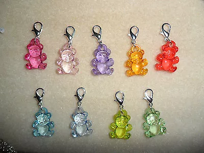 £2.54 • Buy Clip On Charm Acrylic Teddy Bear Teddies - Bracelet
