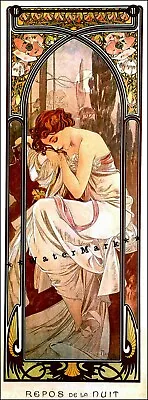 Night 1899 Times Of Day Series Vintage Poster Print Art Deco Nouveau Mucha Art • $21.58