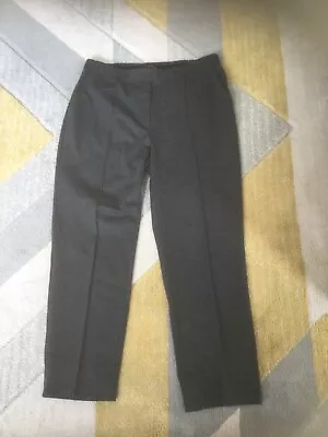 M& S Classic Charcoal Grey Trousers With Elastcated Waist.Size 14. • £9