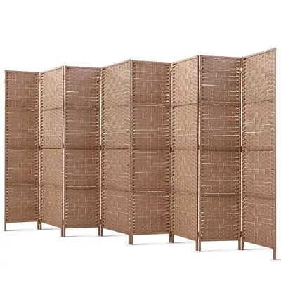 Artiss 8 Panel Room Divider Screen Privacy Timber Dividers Office Stand Natural • $127.39