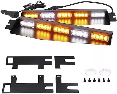 34  LED Visor Light Emergency Strobe Deck Split For Vehicles W/ Take Down A/W • $97.99