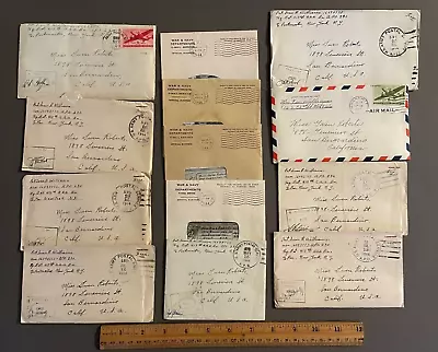 13 Wwii Era Military Soldier Letters To Miss. Gwen Roberts May-july 1944 Lot 12 • $22.97