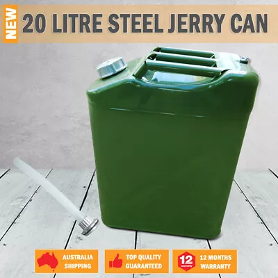 $55 • Buy New 20 Litre Steel Jerry Can Fuel Container With Spout