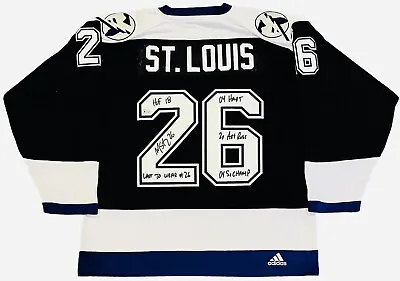 Martin St. Louis Signed Tampa Bay Lightning Jersey 2004 Stanley Cup Stat BAS COA • $799.99