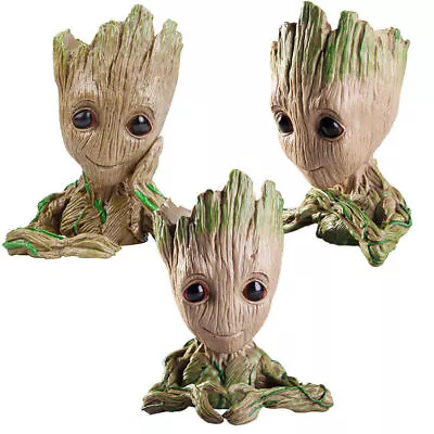 Pen Holder Toy Baby Groot Flower Pot Succulent Planter Guardians Of The Galaxy • £5.95