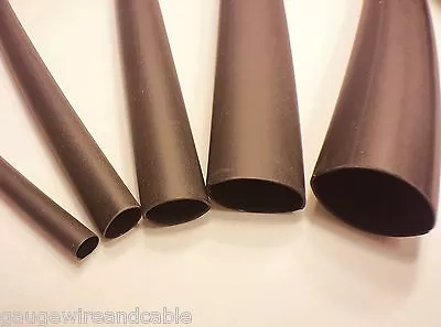 Heat Shrink Tubing Adhesive Glue Lined Tubes 5ft - 5 X 1ft Assorted Sizes Black • $9.39