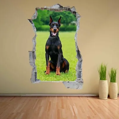 £15.99 • Buy Doberman Pinscher Dog Animal 3D Wall Sticker Mural Decal Kids Room Decor CS1