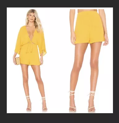 NWT Rachel Pally Sunflower Yellow High Rise Shorts Small • $65
