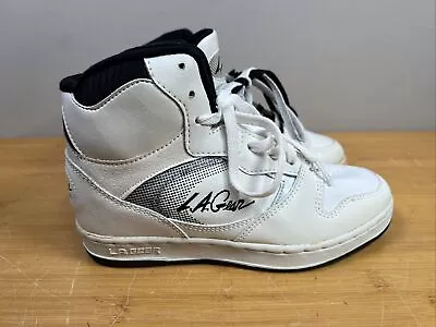 Women’s Vintage LA Gear High Top White & Gray Sneakers Size 7 - Basketball Shoes • $32.49