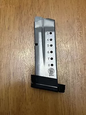 Preowned OEM Factory Smith & Wesson M&P 9mm Luger 8 Rounds Shield Magazine • $33.99