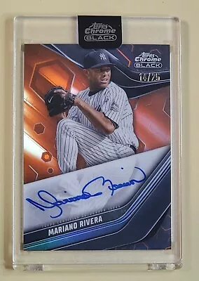 Mariano Rivera 2023 Topps Chrome Black Autographs Orange Refractors 14/25 • $56