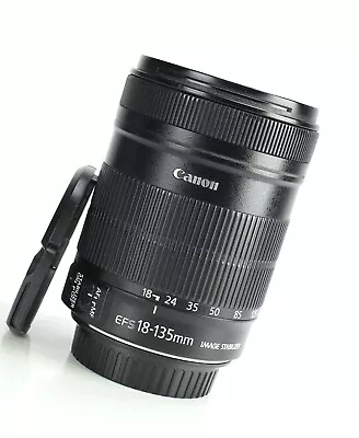 Canon EF-S 18-135mm F3.5-5.6 IS Image Stabilizer Lens For EOS DSLR's  F&R Caps • £129.99