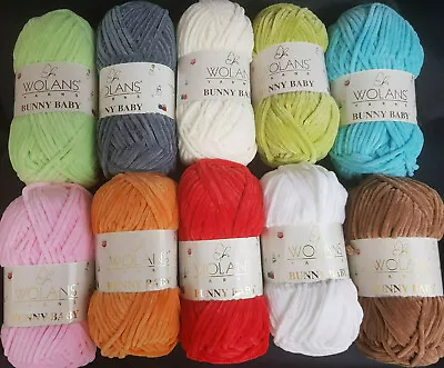 Baby Bunny Baby Wool / Yarn Chunky Super Soft Knitting Crochet Crafts - Wolans • £4.25