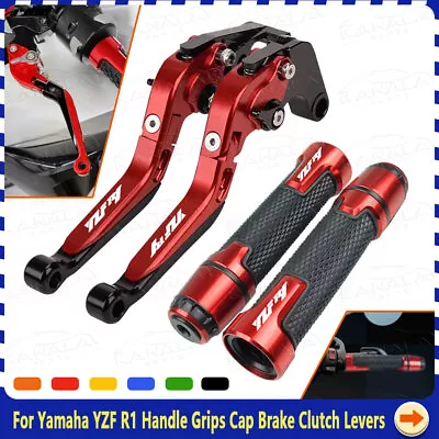 2PCS-Handle Grips Cap Brake Clutch Levers For Yamaha YZF R1 YZF-R1 Accessories • $46.73